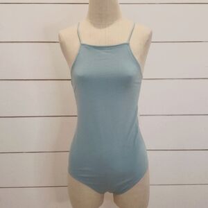 A NEW DAY light blue sleeveless bodysuit. Spaghetti straps.